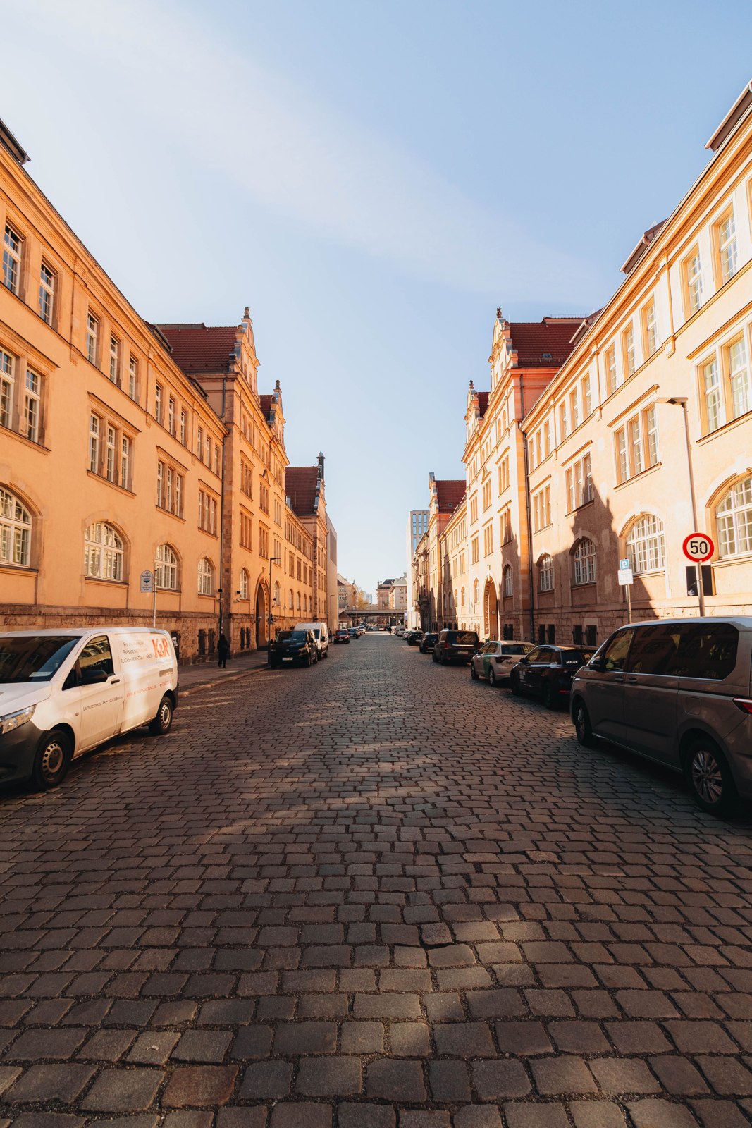 Berlin street in summer