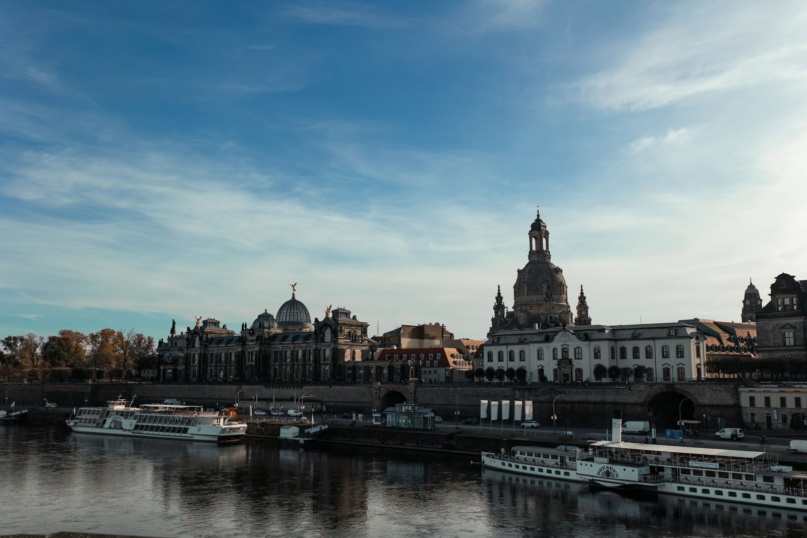 Dresden skyline beside the Elbe