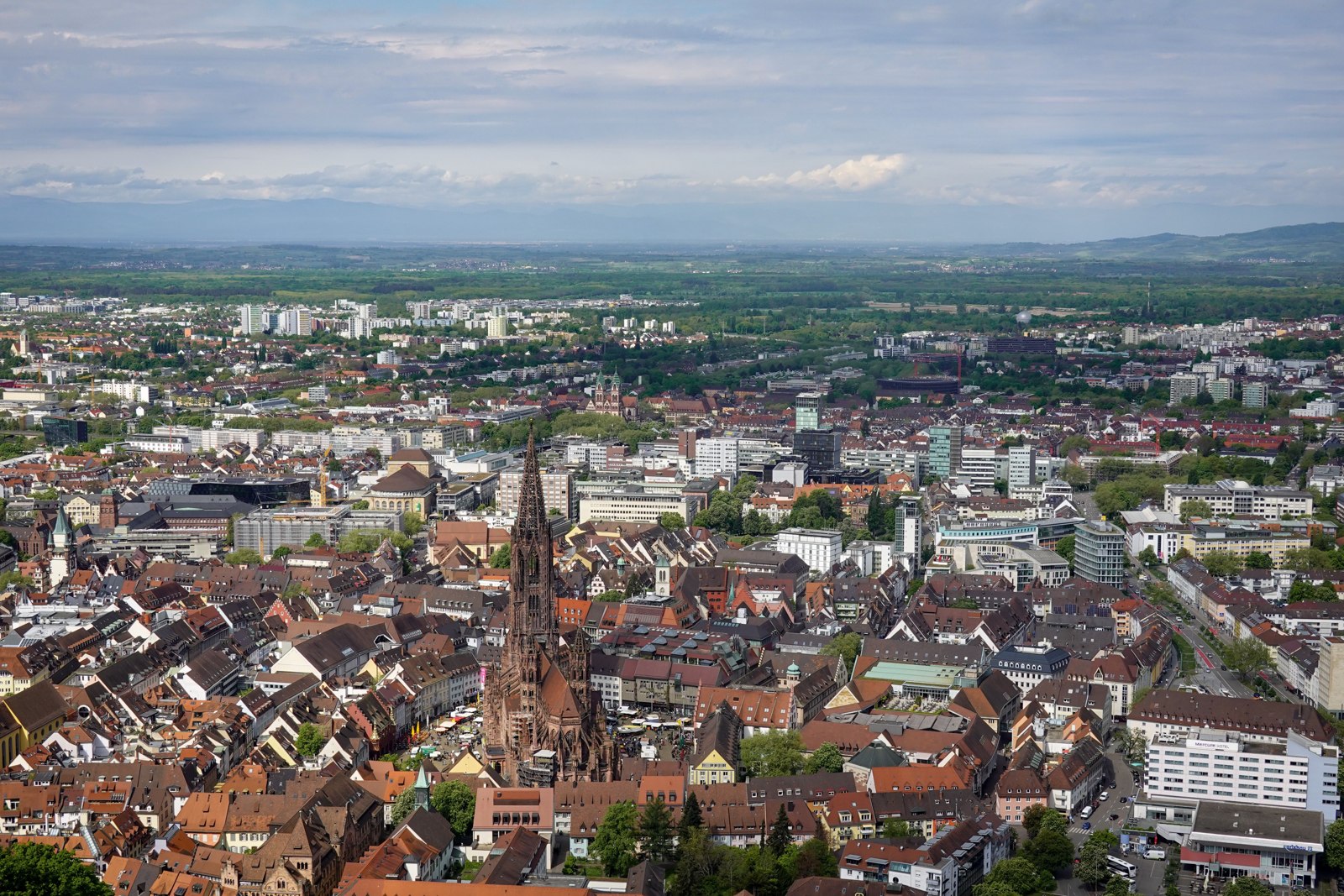 Freiburg old town and cathedral