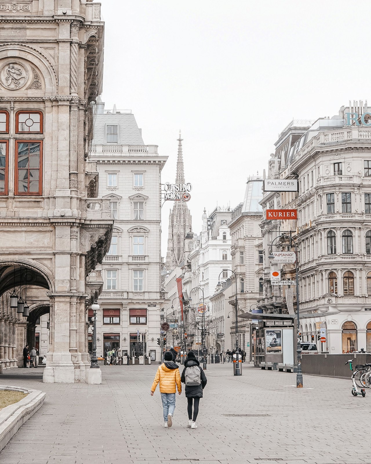 Pedestrians in the old town of Vienna