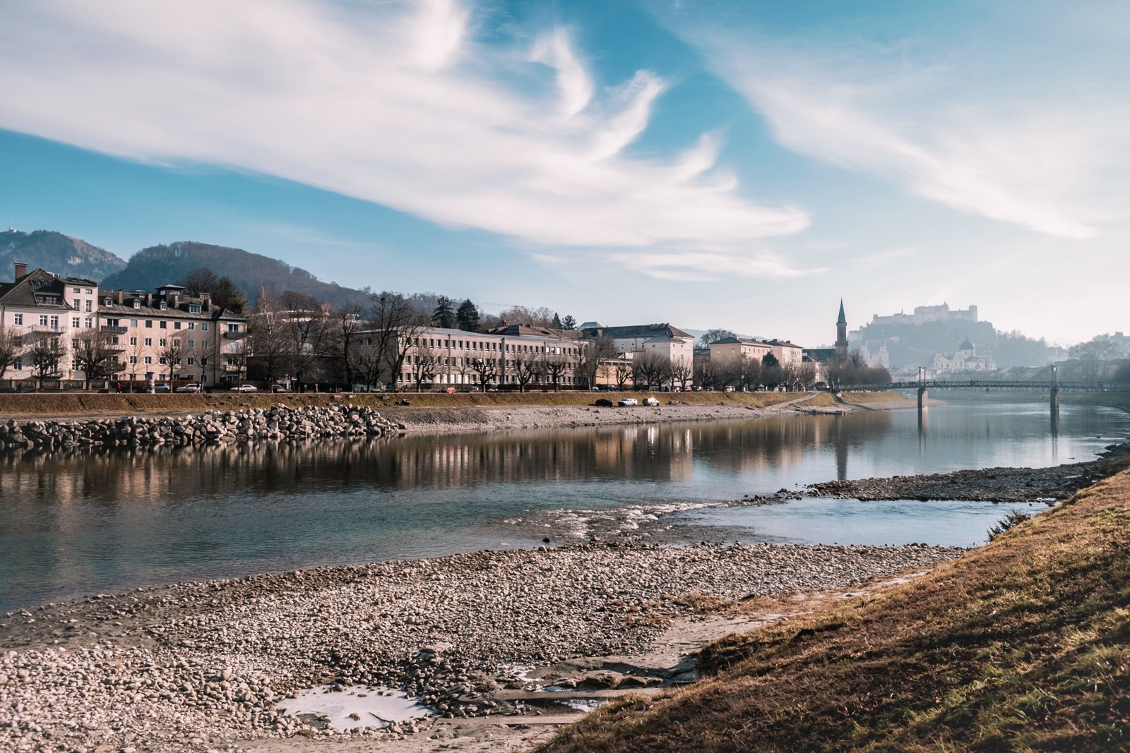 Salzburg beside the Salzach river
