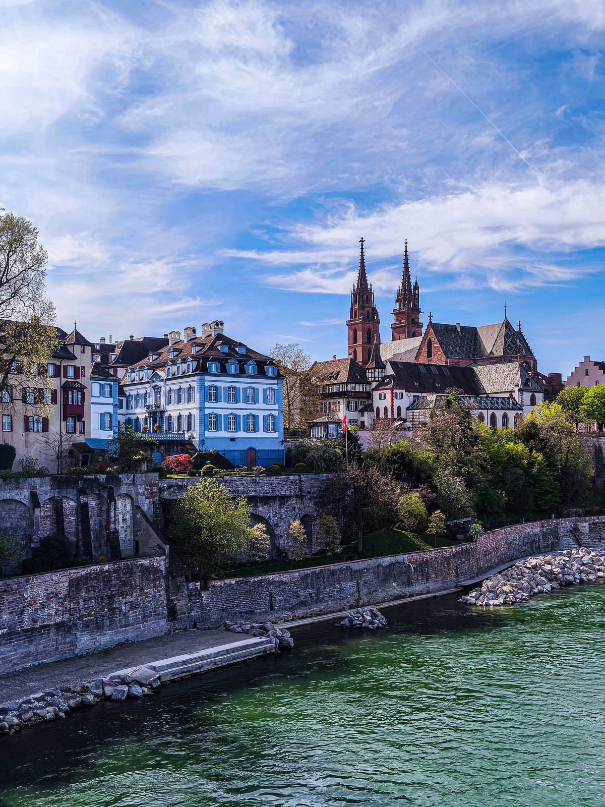 Basel Cathedral above the Rhine