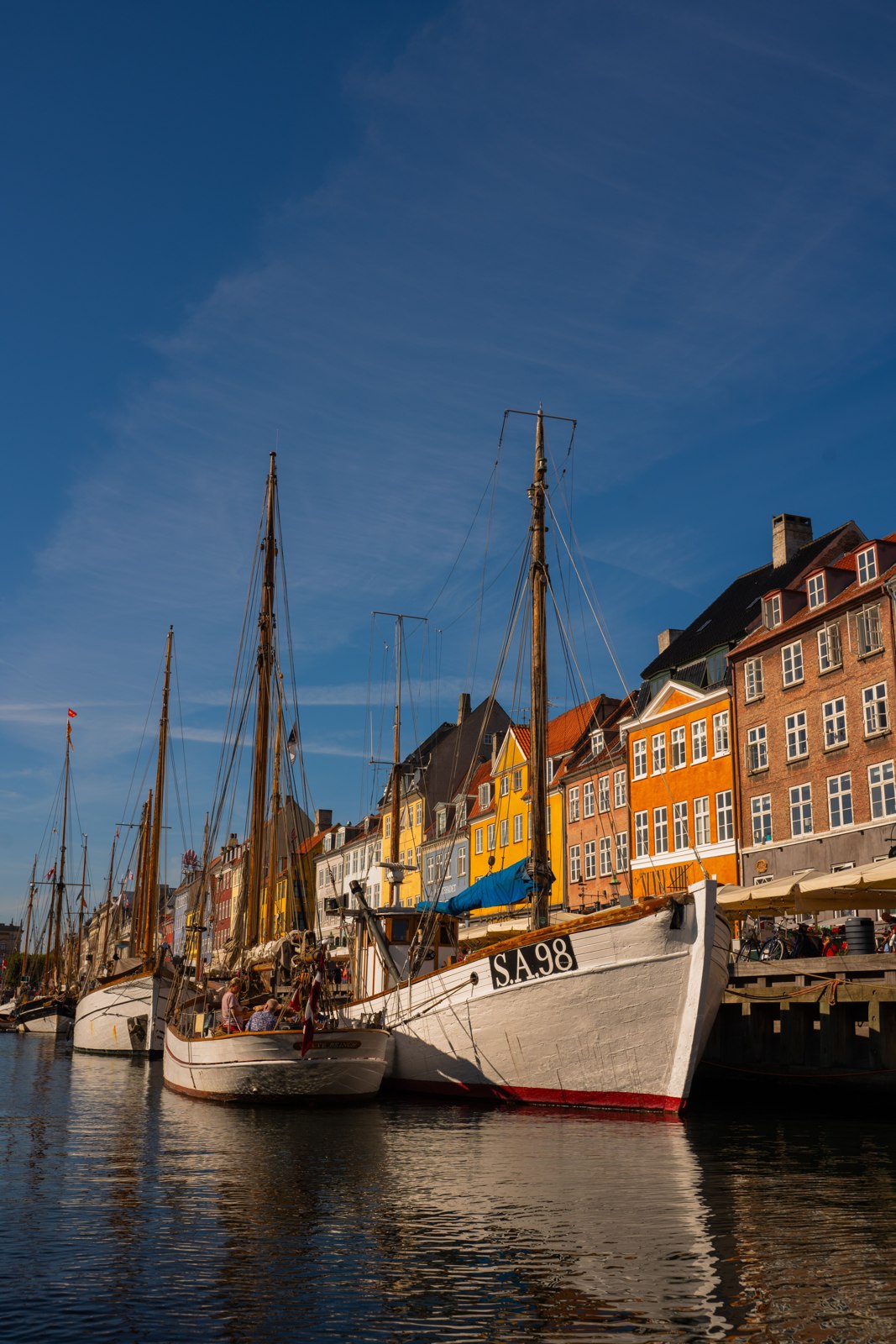 Colourful waterfront at Nyhavn in Copenhagen