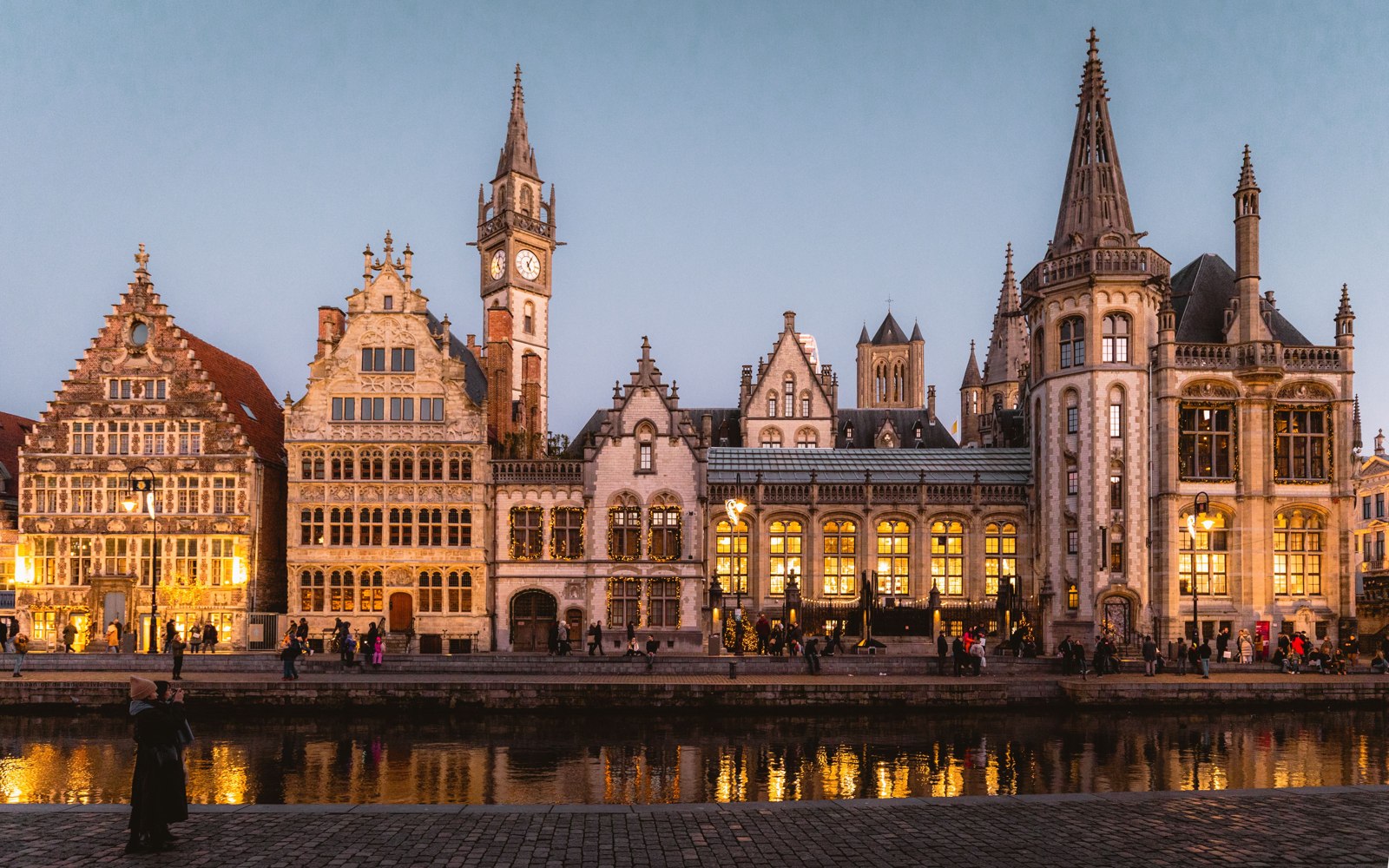 Historic waterside architecture in Ghent