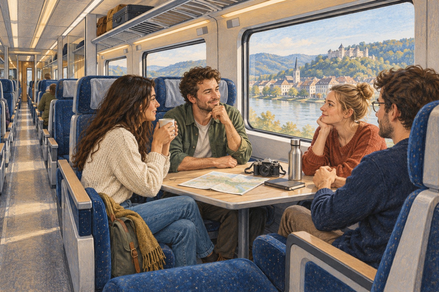 Seats together on an intercity train
