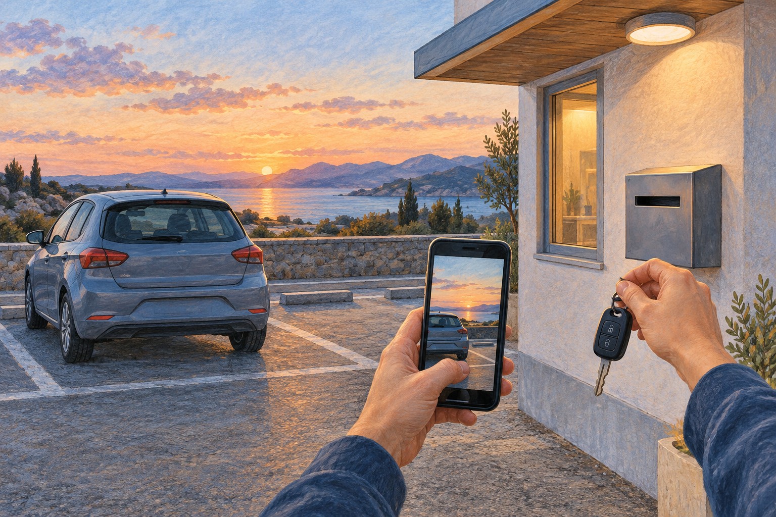 Returning a rental car after closing