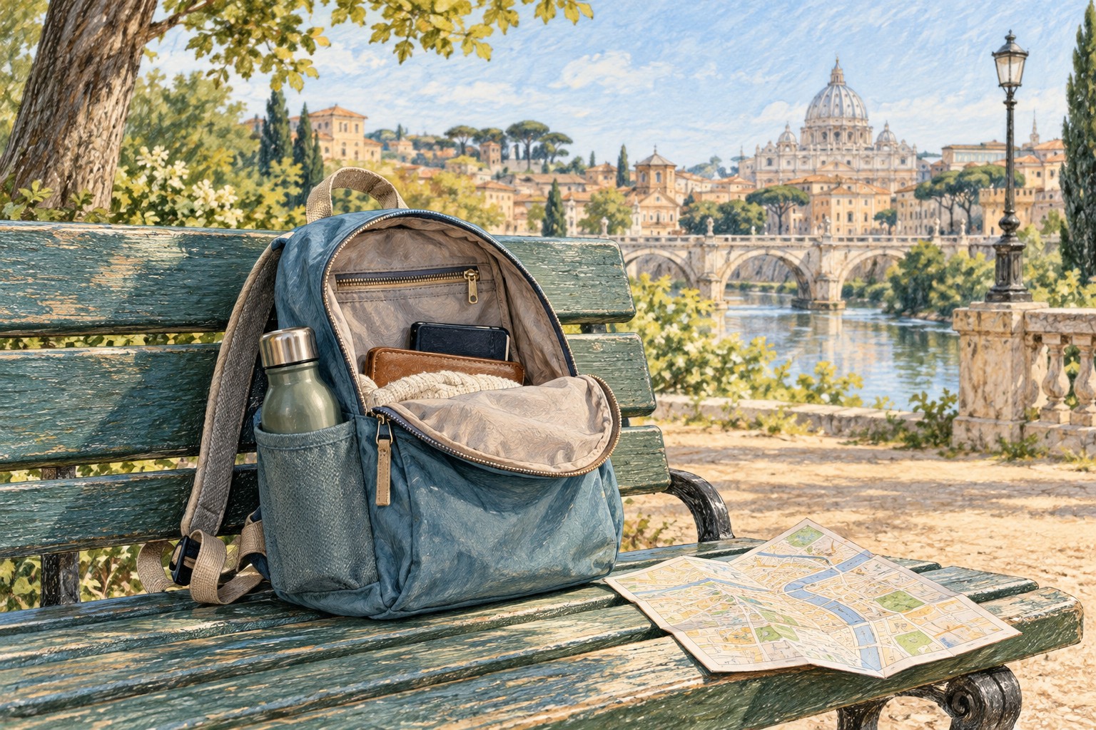 Daypack features for city sightseeing