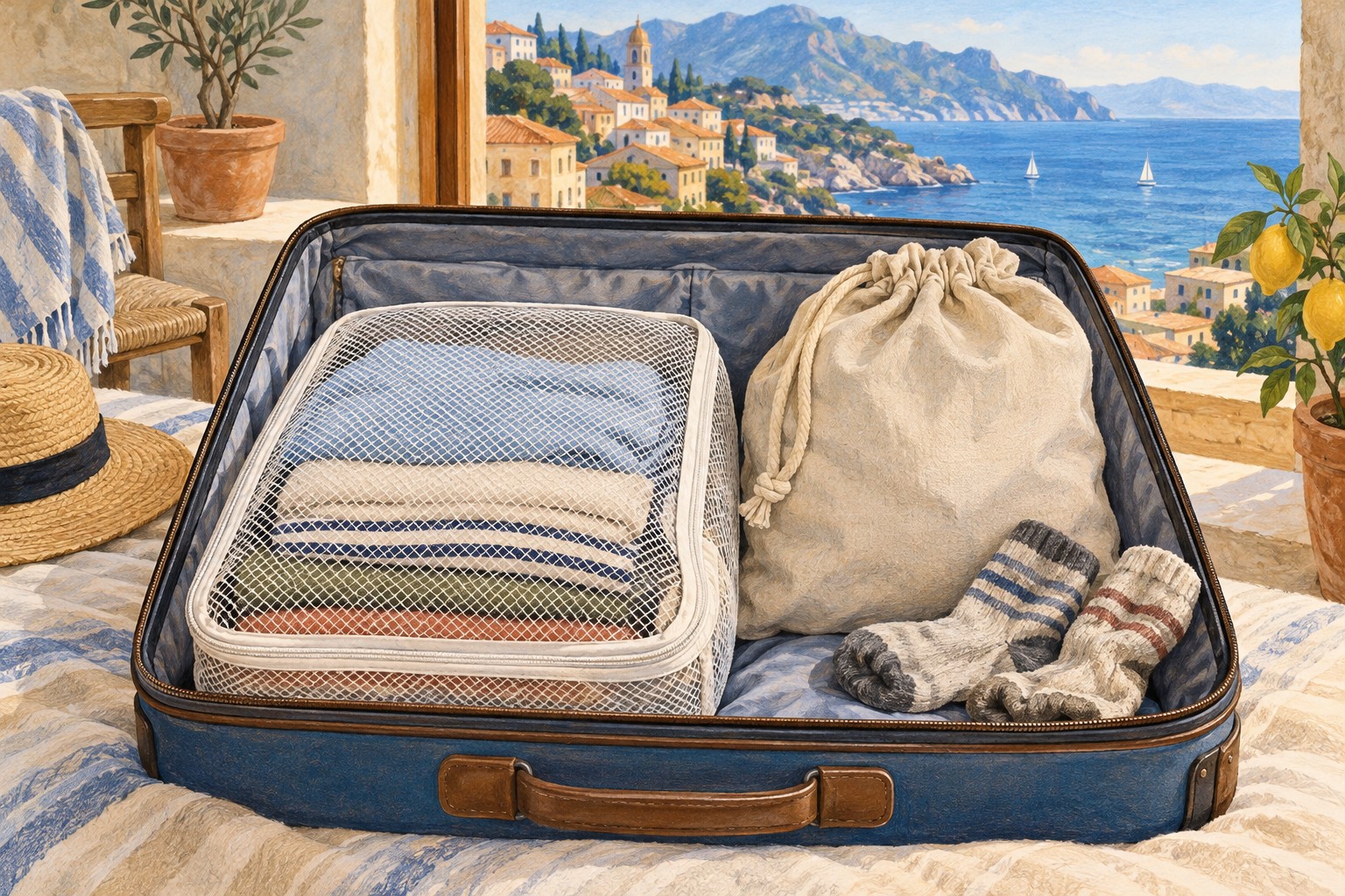 Separating worn and clean clothes