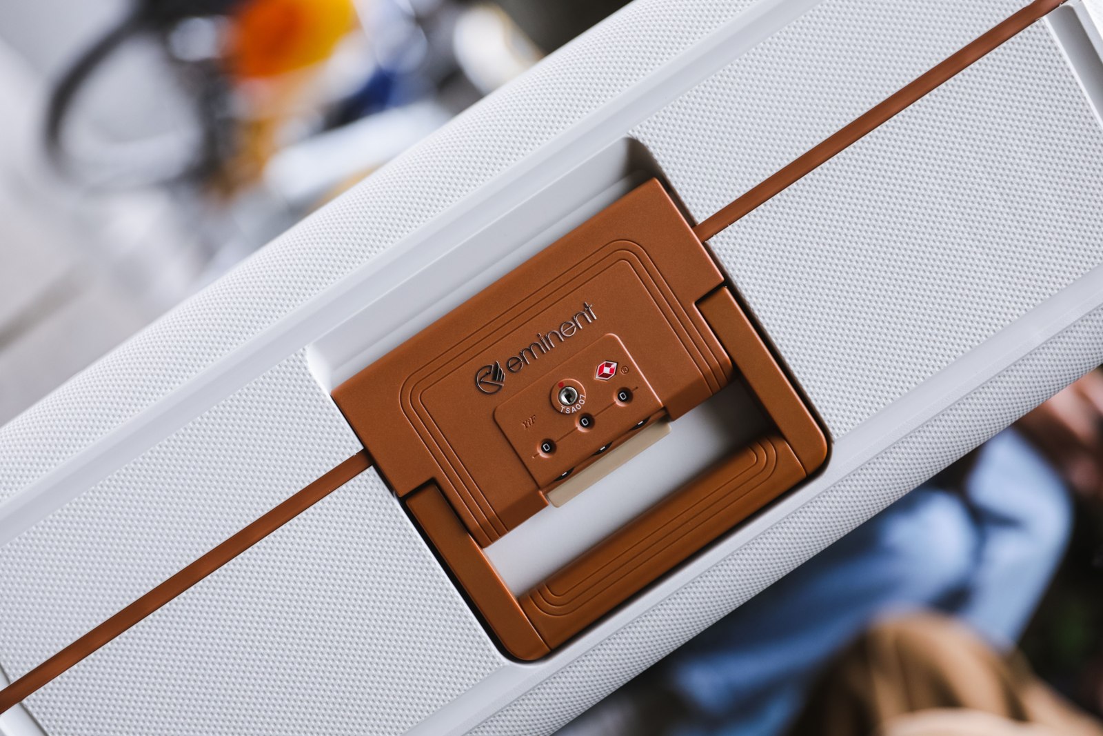 Combination lock on a suitcase