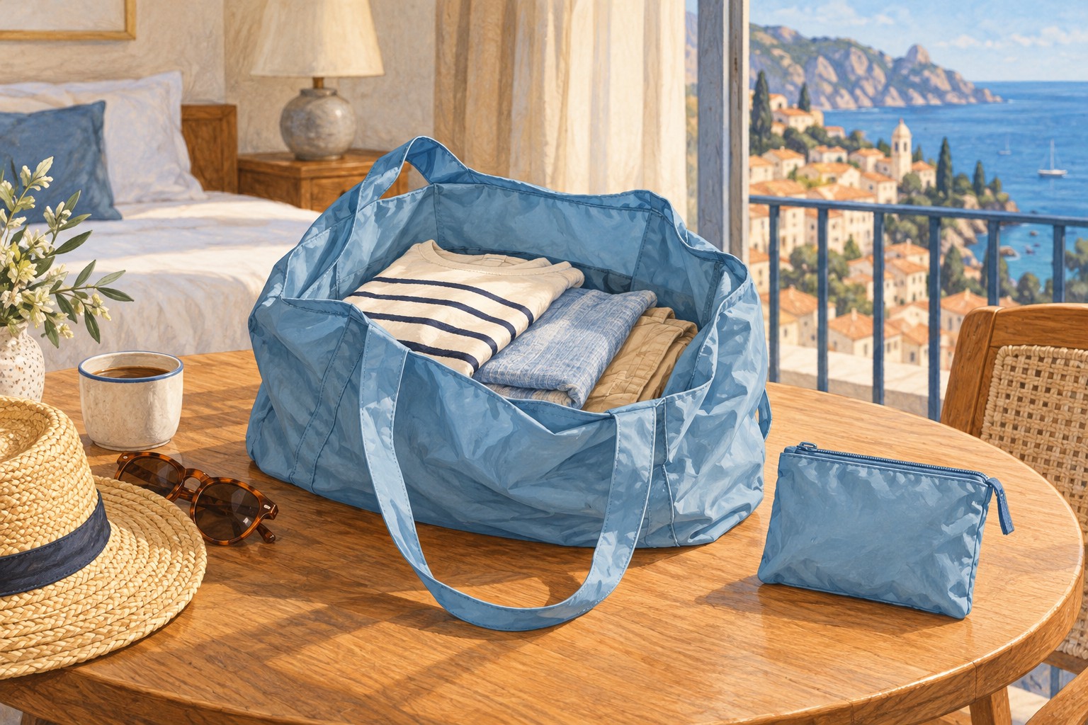 Folding extra travel bag