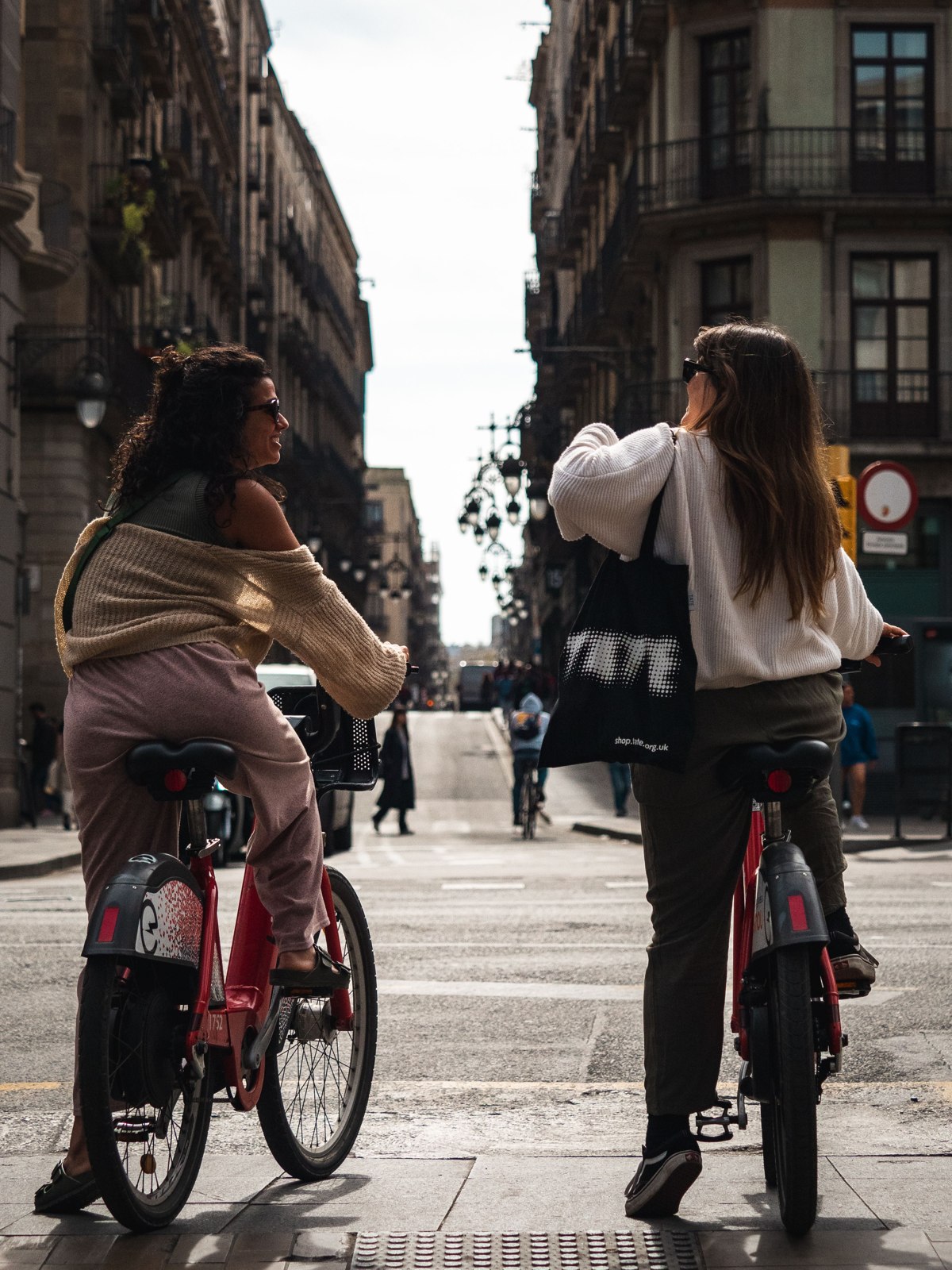 Cyclists on an urban street
