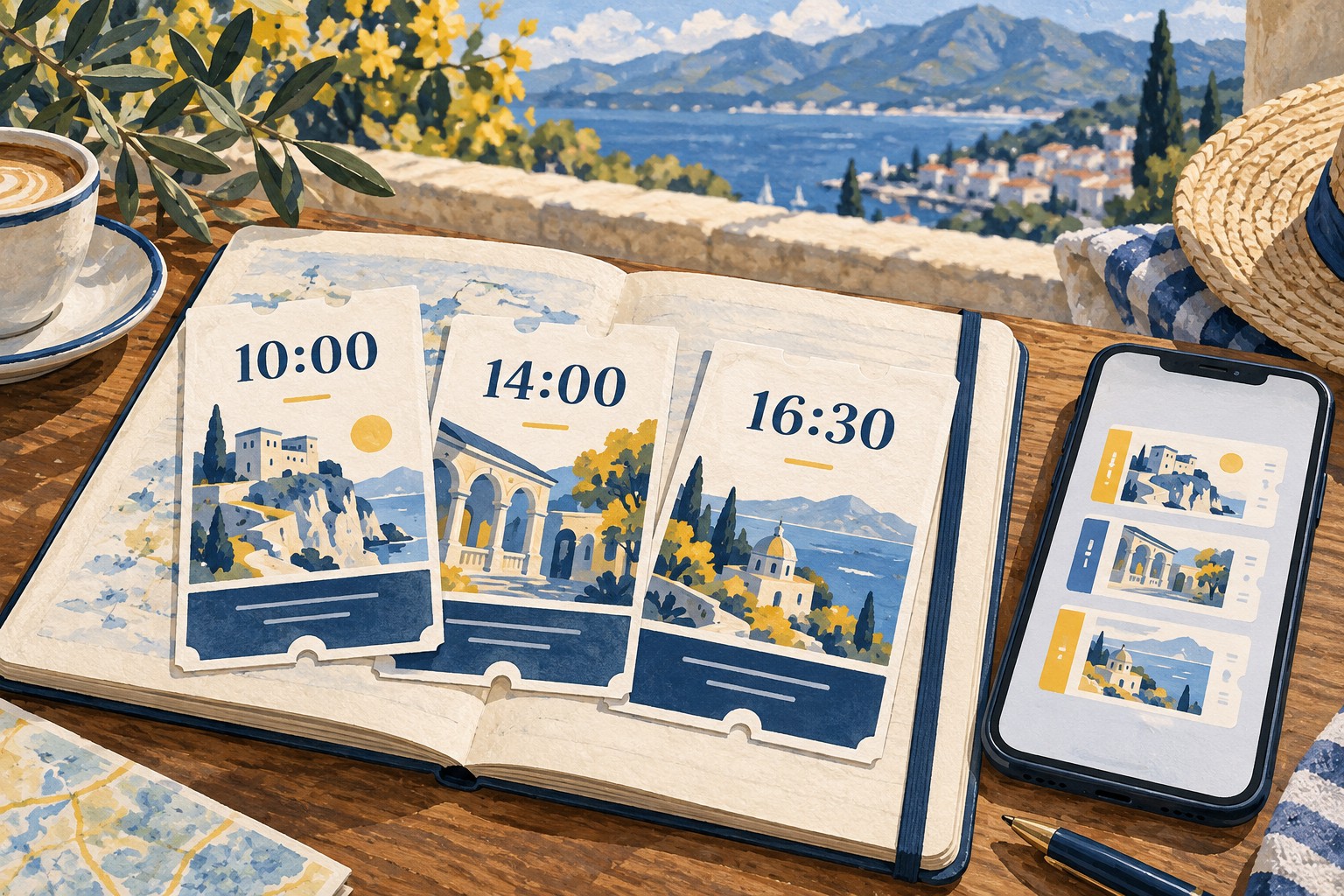 Illustration: Entry tickets with different time slots
