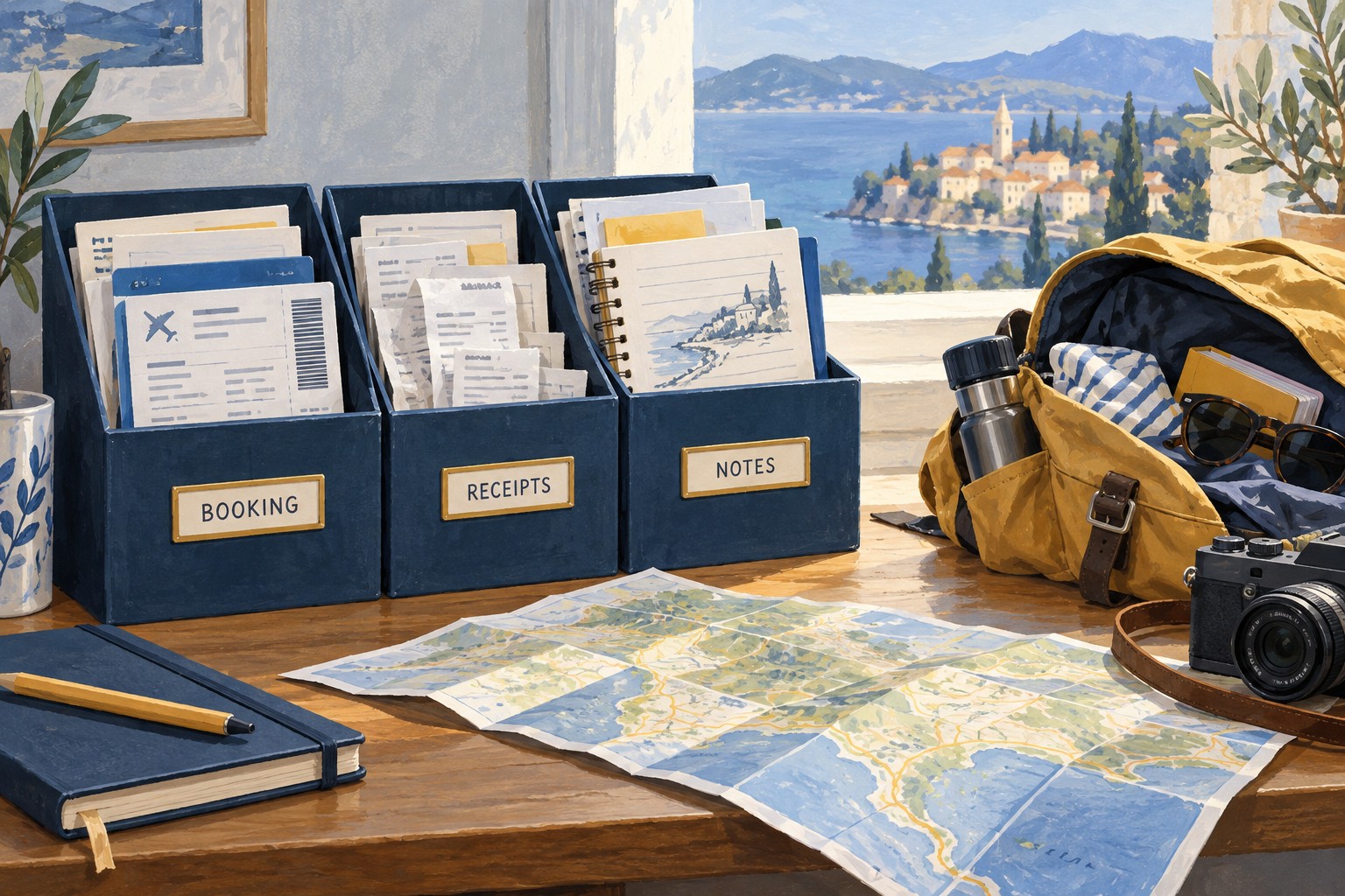 Illustration: Travel records sorted after returning